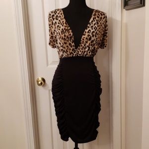 Leopard Print Sexy Bodycon Party Club Dress